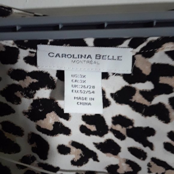 Carolina Belle Montreal Size 3x Ladies Leopard Print Top - Picture 3 of 3